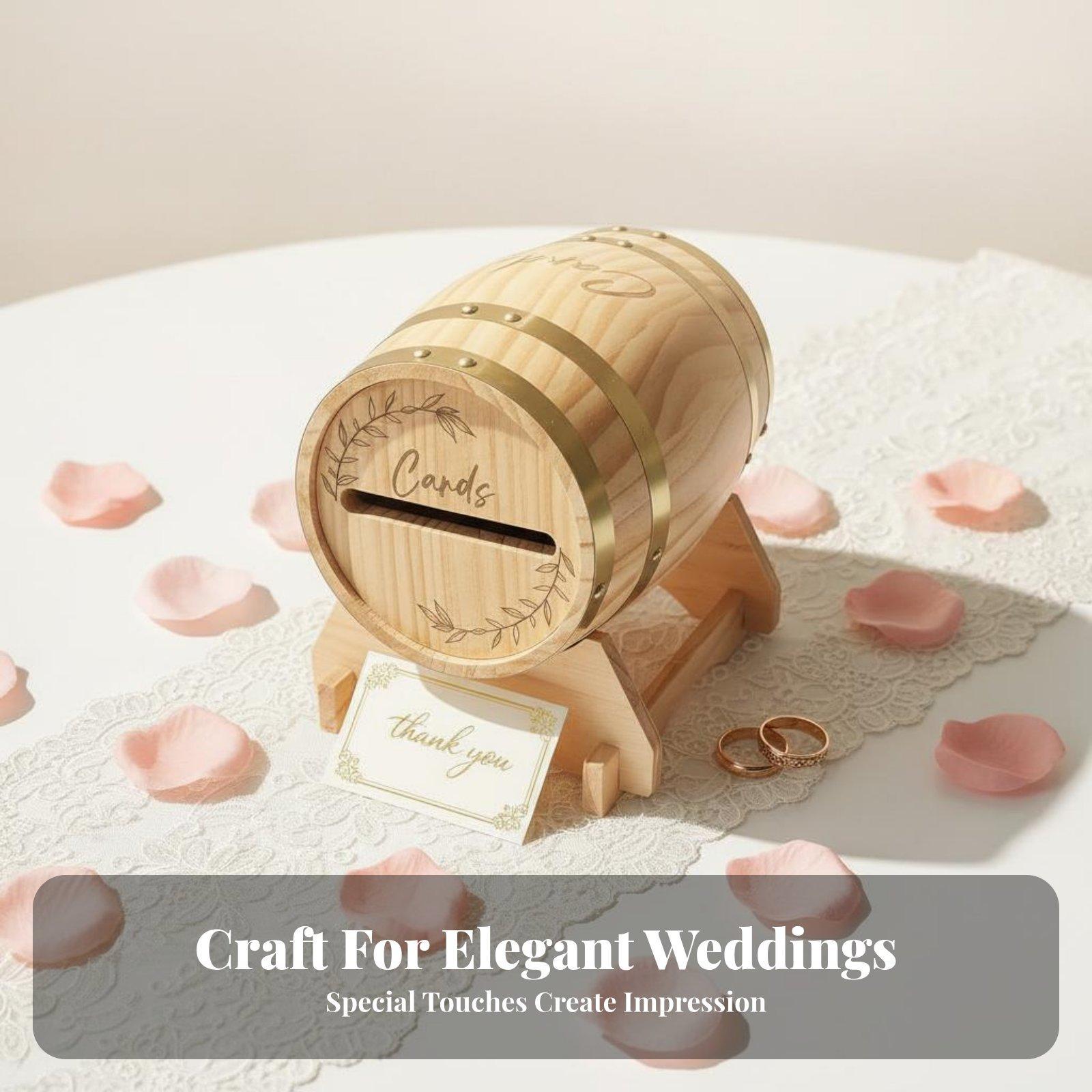 Large Wooden Card Box with Slo - Event Party Box 评论和价格