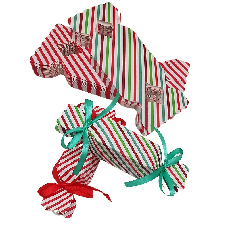 50-150 Sets Striped Candy Gift - Event Party Box 评论和价格